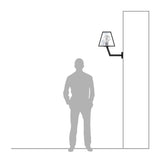 Contemporary wall light with angled bracket 0.5m (BRW2)