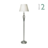 Bybliss Floor Lamp Satin Chrome With Shade (Multipack)