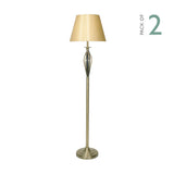 Bybliss Floor Lamp Antique Brass With Shade (Multipack)