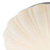 Cafe Bathroom Flush Scalloped Opal Glass IP44