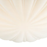 Cafe Bathroom Flush Scalloped Opal Glass IP44