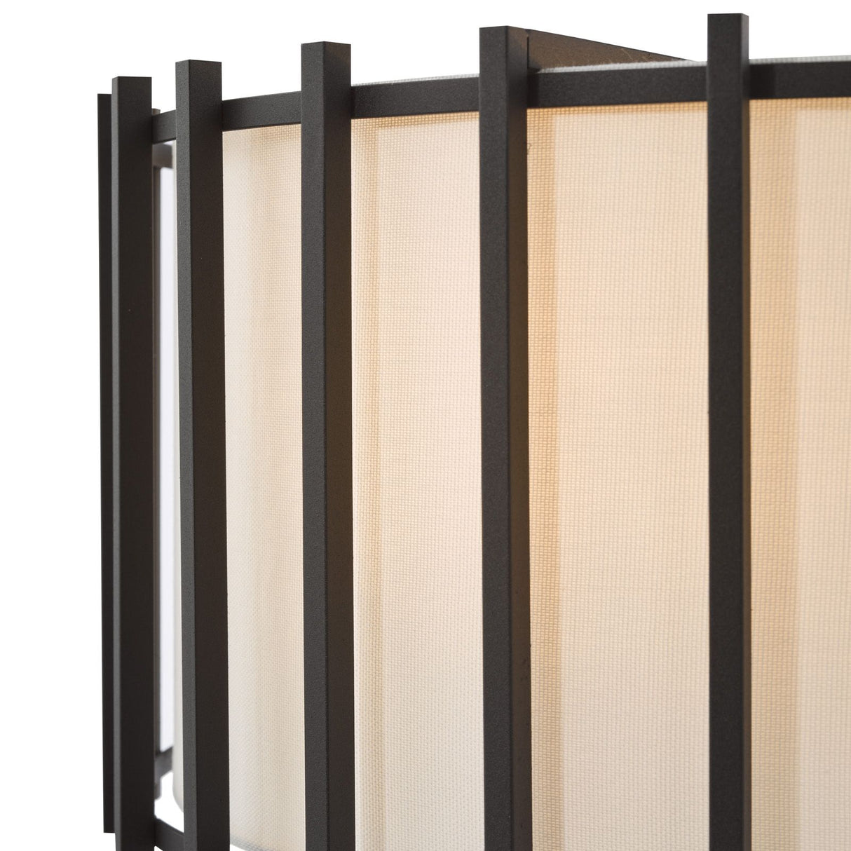 Cagliari 4 Light Armed Pendant Matt Black and Ivory
