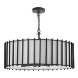 Cagliari 8 Light Pendant Matt Black and Ivory