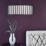 Cagliari 8 Light Pendant Matt Black and Ivory
