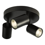 Cawley 3 Light Plate Spotlight Matt Black