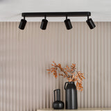 Cawley 4 Light Plate Spotlight Matt Black
