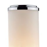 Century Bathroom Wall Light Polished Chrome Opal Glass IP44