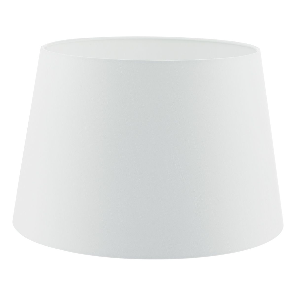 Cezanne White Faux Silk Tapered Drum Shade White 40cm