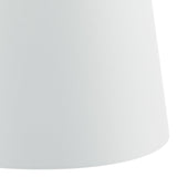 Cezanne White Faux Silk Tapered Drum Shade White 40cm