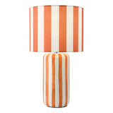 Cicada Table Lamp Orange and Polished Chrome With Shade