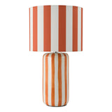 Cicada Table Lamp Orange and Polished Chrome With Shade