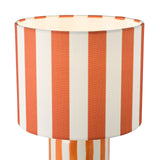 Cicada Table Lamp Orange and Polished Chrome With Shade