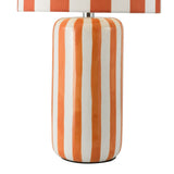 Cicada Table Lamp Orange and Polished Chrome With Shade