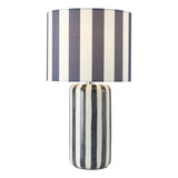 Cicada Table Lamp Blue and Polished Chrome With Shade