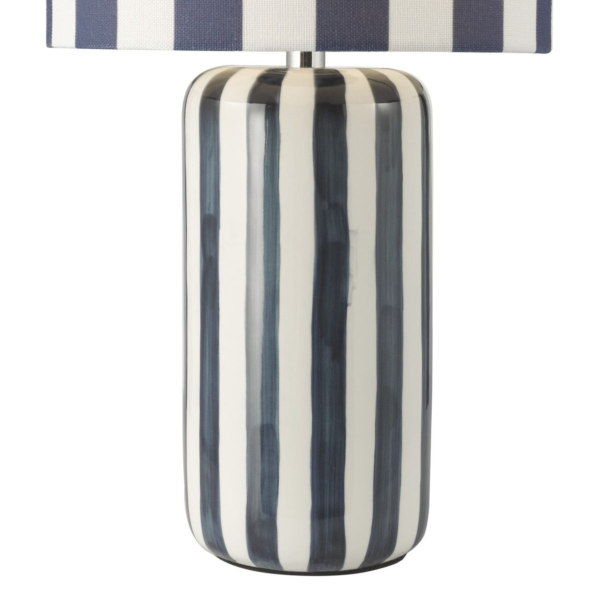 Cicada Table Lamp Blue and Polished Chrome With Shade