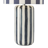 Cicada Table Lamp Blue and Polished Chrome With Shade