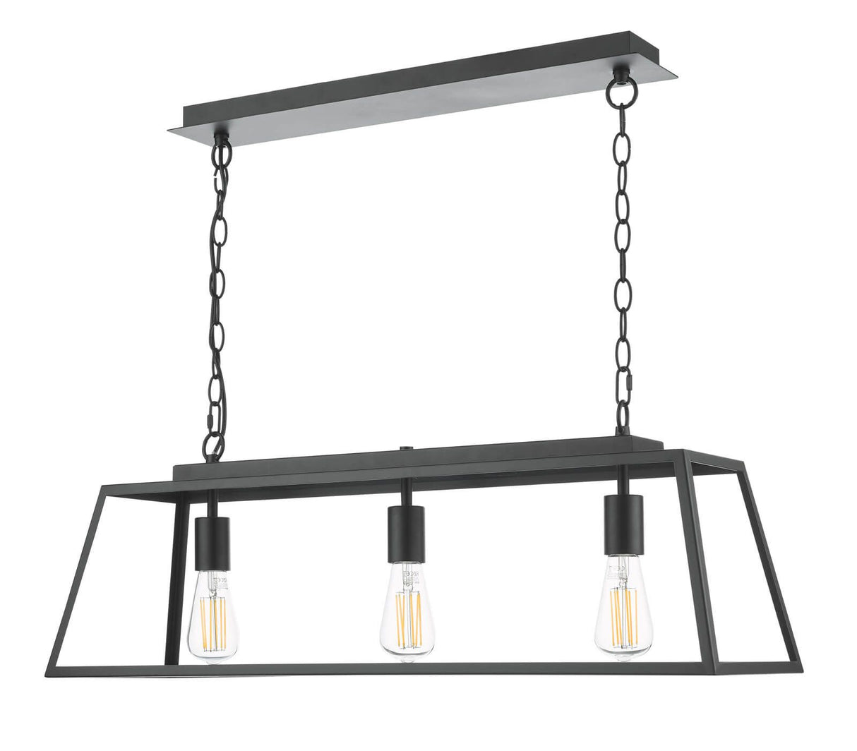 Claudia 3 Light Bar Pendant Matt Black