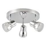 Clint 3 Light Bathroom Plate Spotlight Polished Chrome IP44