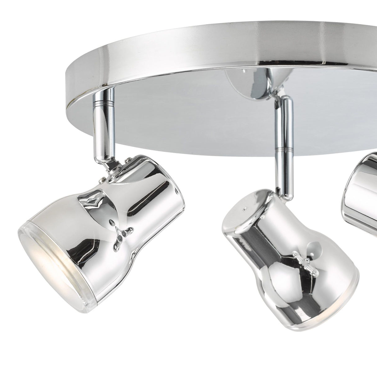 Clint 3 Light Bathroom Plate Spotlight Polished Chrome IP44
