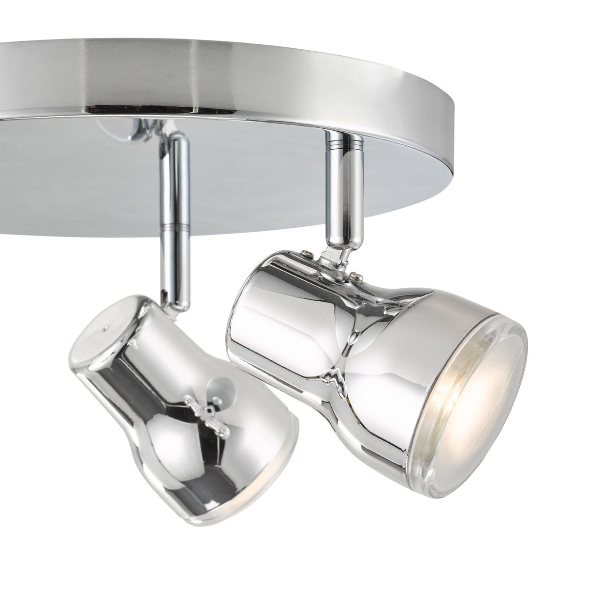Clint 3 Light Bathroom Plate Spotlight Polished Chrome IP44