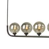 Cradle 5 Light Bar Pendant Matt Black With Smoked Glass