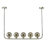 Cradle 5 Light Bar Pendant Polished Chrome With Smoked Glass