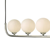 Cradle 5 Light Bar Pendant Polished Chrome With Opal Glass