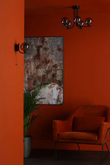 Cradle 1 Light Wall Light Matt Black With Smoked Glass