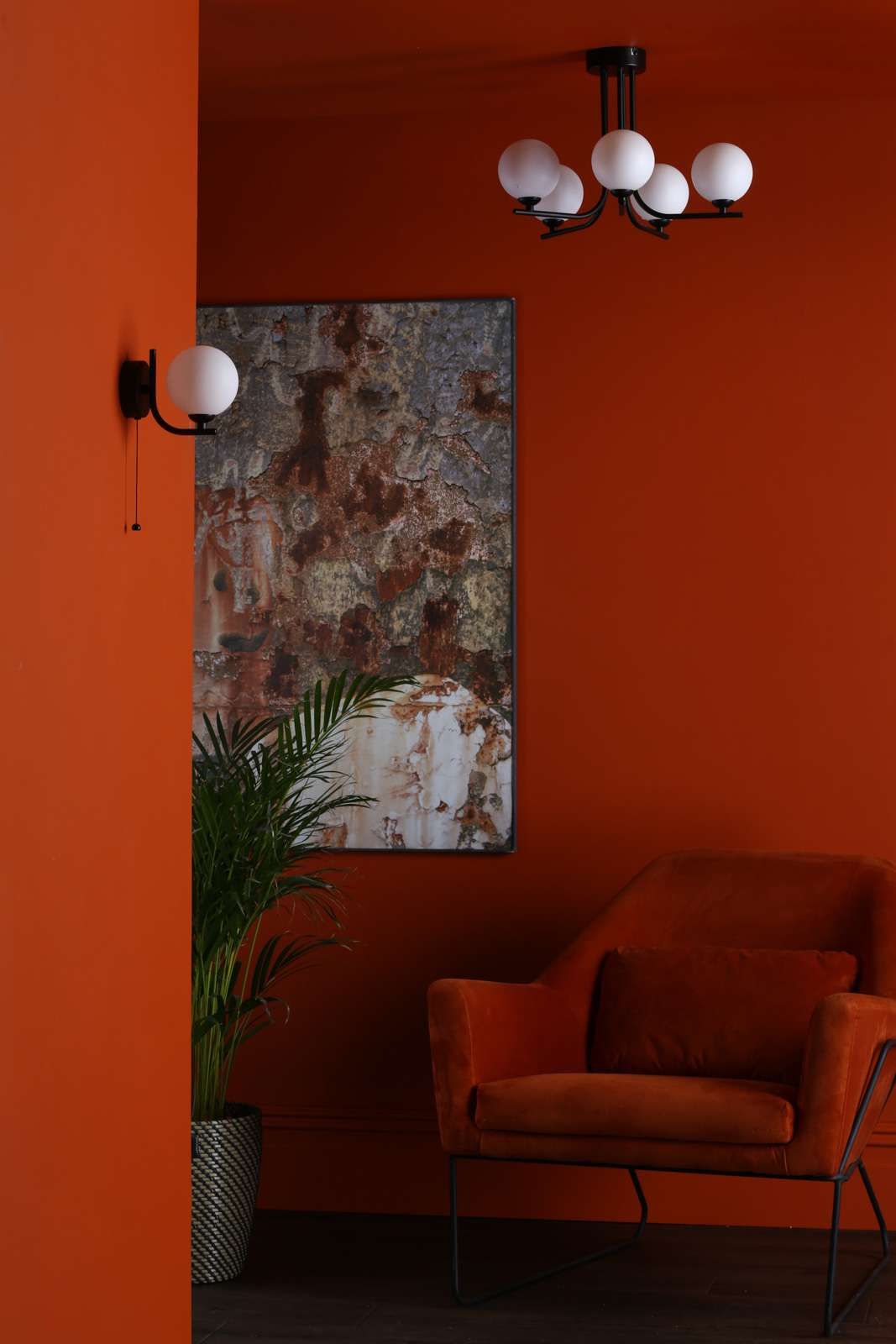 Cradle 1 Light Wall Light Matt Black With Opal Glass