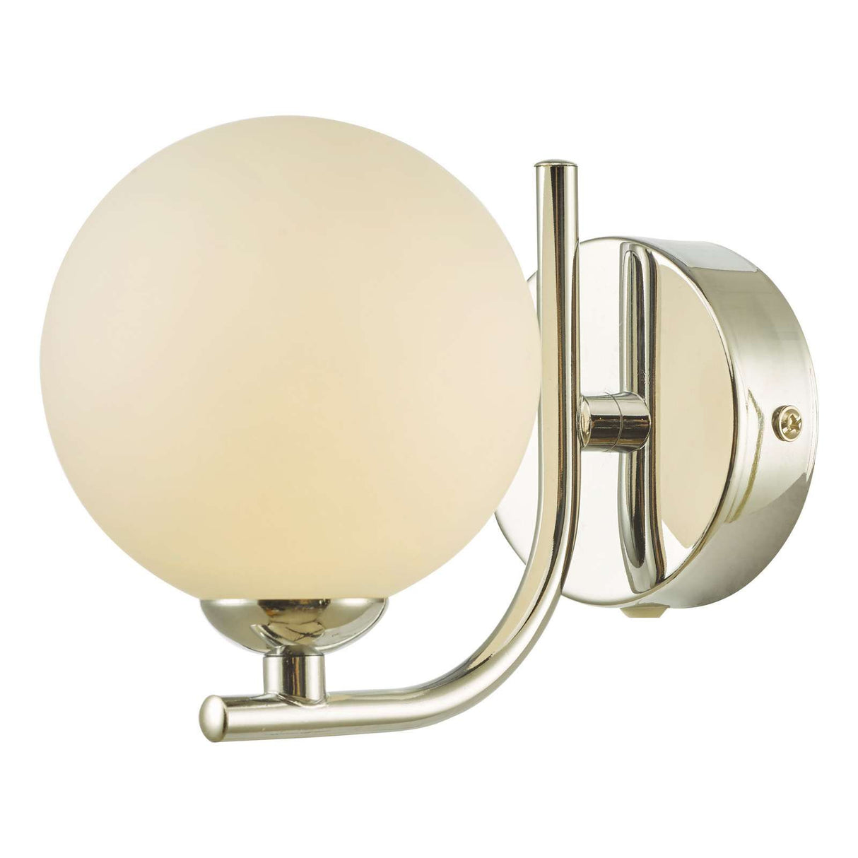 Cradle 1 Light Wall Light Polished Chrome With Opal Glass