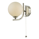 Cradle 1 Light Wall Light Polished Chrome With Opal Glass