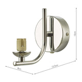 Cradle 1 Light Wall Light Polished Chrome Frame Only