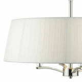 Cristin 4 Light Pendant Polished Nickel With Ivory Shade