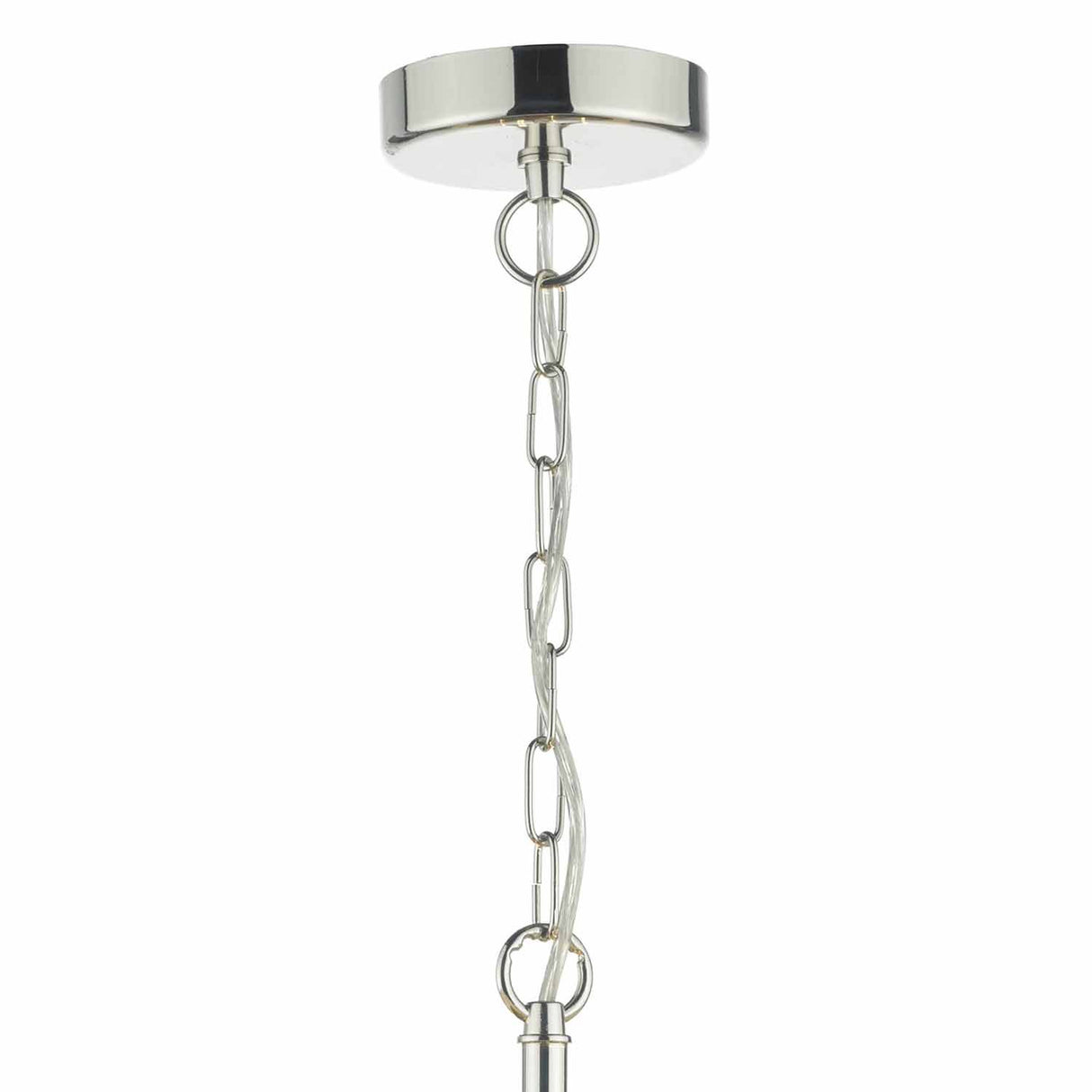 Cristin 4 Light Pendant Polished Nickel With Ivory Shade