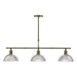 Dara 3 Light Bar Pendant Antique Brass & Glass