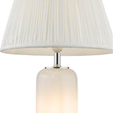 Deandra Table Lamp Yellow and White Art Glass With Shade