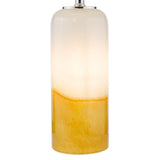 Deandra Table Lamp Yellow and White Art Glass With Shade