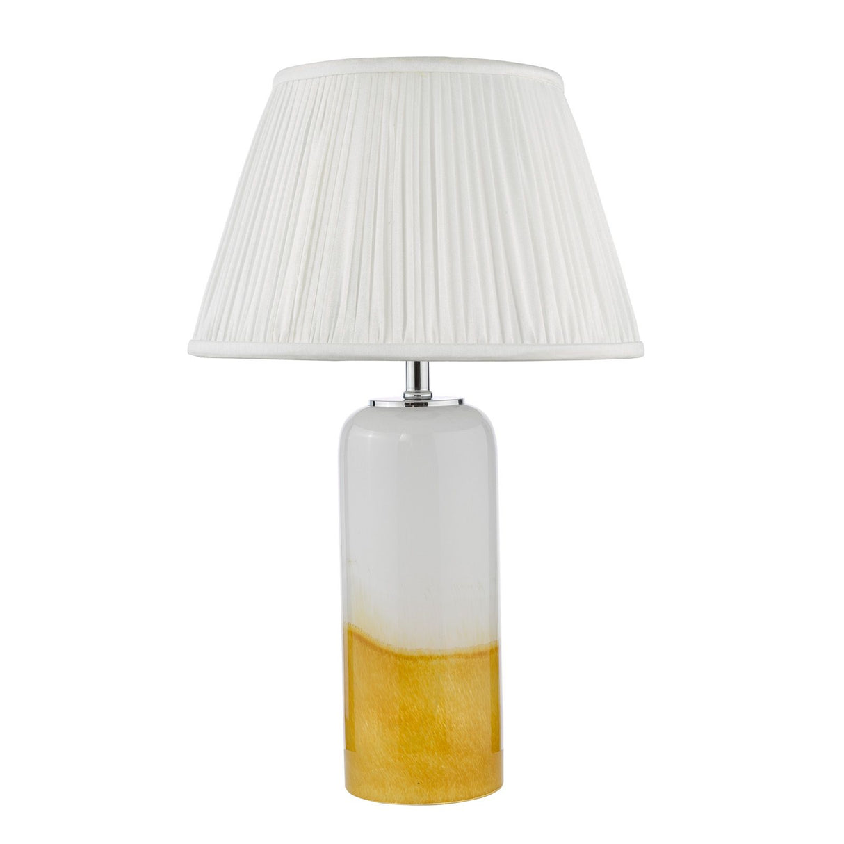Deandra Table Lamp Yellow and White Art Glass Base Only