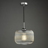 Demarius Pendant Polished Chrome and Clear Glass