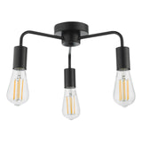 Dena 3 Light Semi-Flush Matt Black