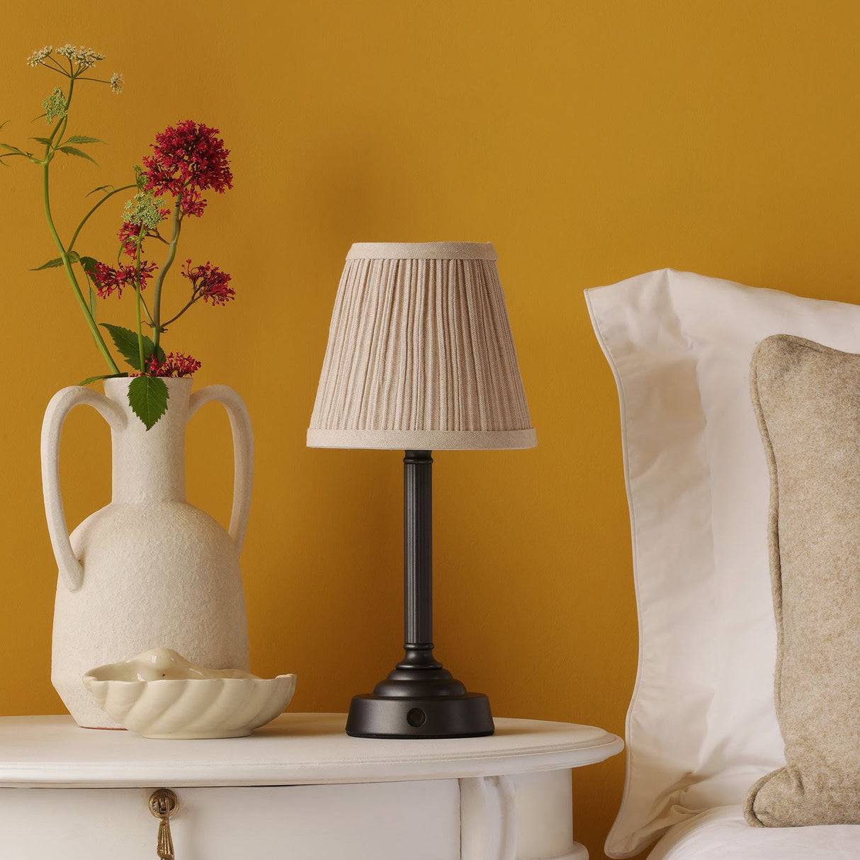 Didina Natural Linen Tapered Drum Shade 15cm 15cm