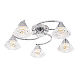 Dilys 5 Light Semi-Flush Polished Chrome