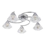 Dilys 5 Light Semi-Flush Polished Chrome
