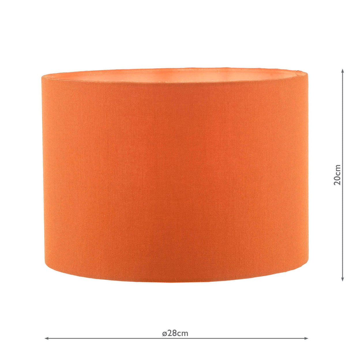 Discus Orange Cotton Drum Shade 28cm 28cm