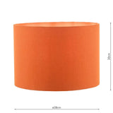 Discus Orange Cotton Drum Shade 28cm 28cm