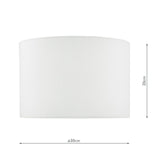 Dolce White Cotton Drum Shade 30cm
