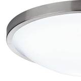 Dover Bathroom Flush Satin Chrome White Acrylic IP44