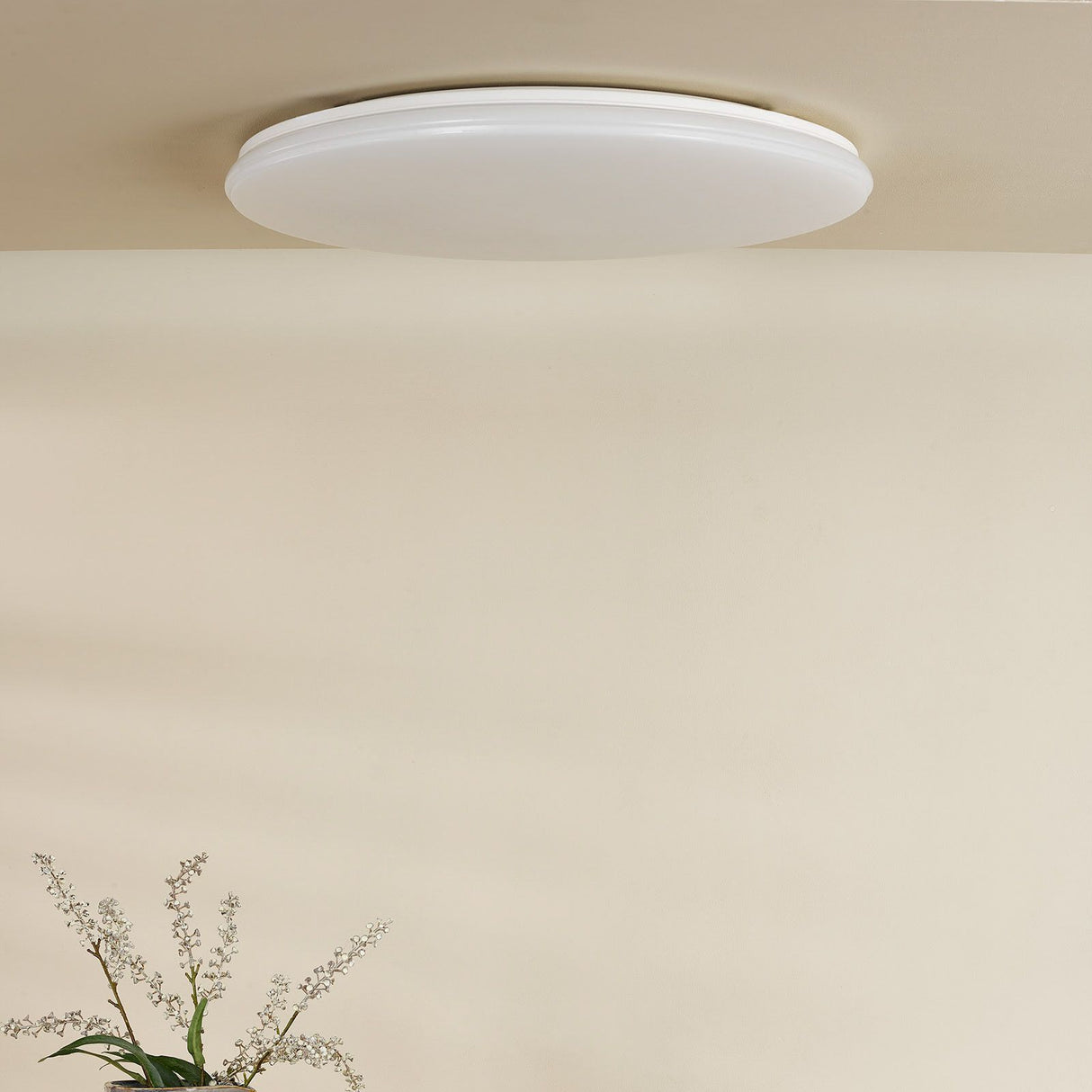Duena Flush White Frosted Acrylic LED
