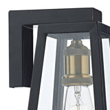 Duval Outdoor Wall Light Black Glass IP43
