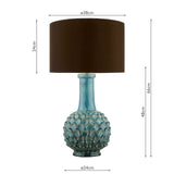 Edlyn Table Lamp Blue With Shade
